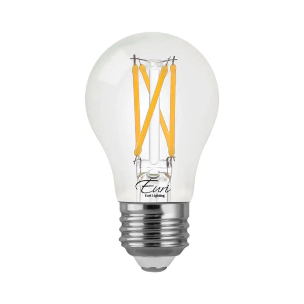 A15 LED Filament Bulb, 4.5 Watt, 450 Lumens, Medium E26 Base, 2700K, Clear Glass, 120V, 4-Pack