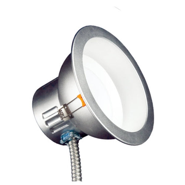 6 Inch Drop Ceiling Recessed Light, 8W / 10W / 15W, 952 thru 1667 Lumens, 3K / 35K / 41K, 80+ CRI, 0-10V Dimmable, Matte Silver, 120-277V