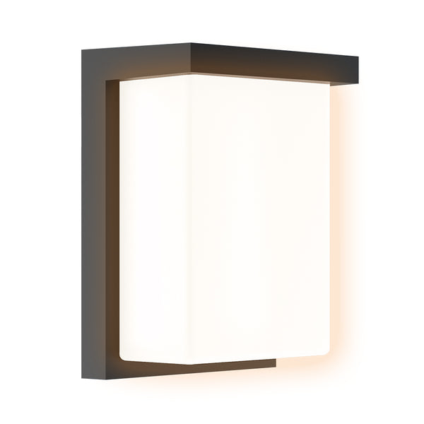 Modern Outdoor LED Wall Sconce, 12W/14W/16W Selectable, 1440 thru 1920 Lumens, 3000K/4000K/5000K Changeable, IP66 Rated, 120-277V