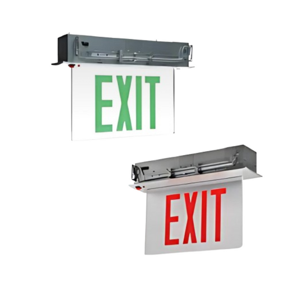 EDGE LIT EXIT LIGHT, 200mAh Output, IP65, UL Listed, 120-347V AC