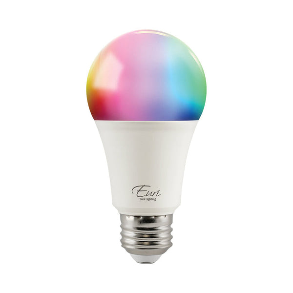 Smart A19 Bulb, 9 Watt, 810 Lumens, 2700K-5000K + RGB CCT Tunable, Medium E26 Base, Wi-Fi Enabled, 120V