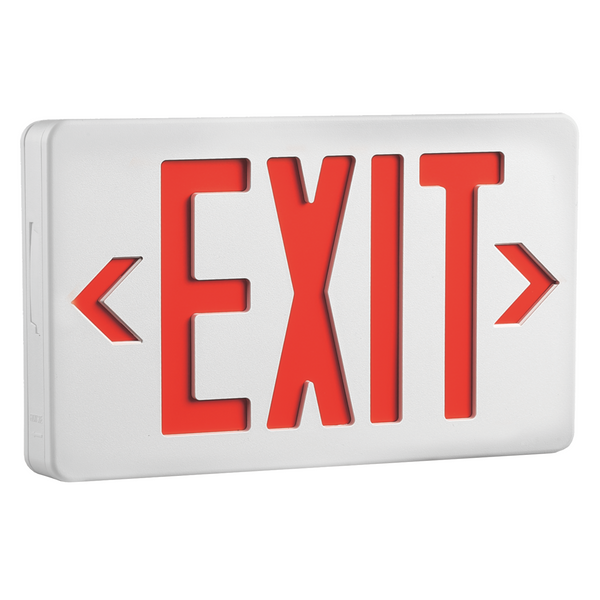 LED Single/Double Faced LED Exit Sign With Red/Green Letters - Wet Location Rated Battery Backup