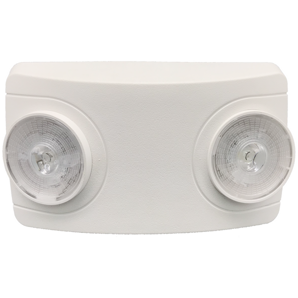 LED Dual Lamp Round High Lumen Bugeye Emergency Light - White Finish