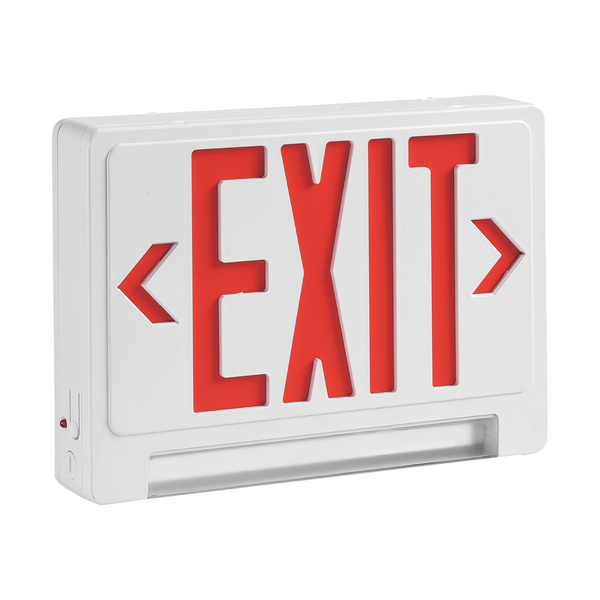 Pipe LED Exit Sign With Red/Green Letters, Single/Double Faced with Maintenance free Battery Backup