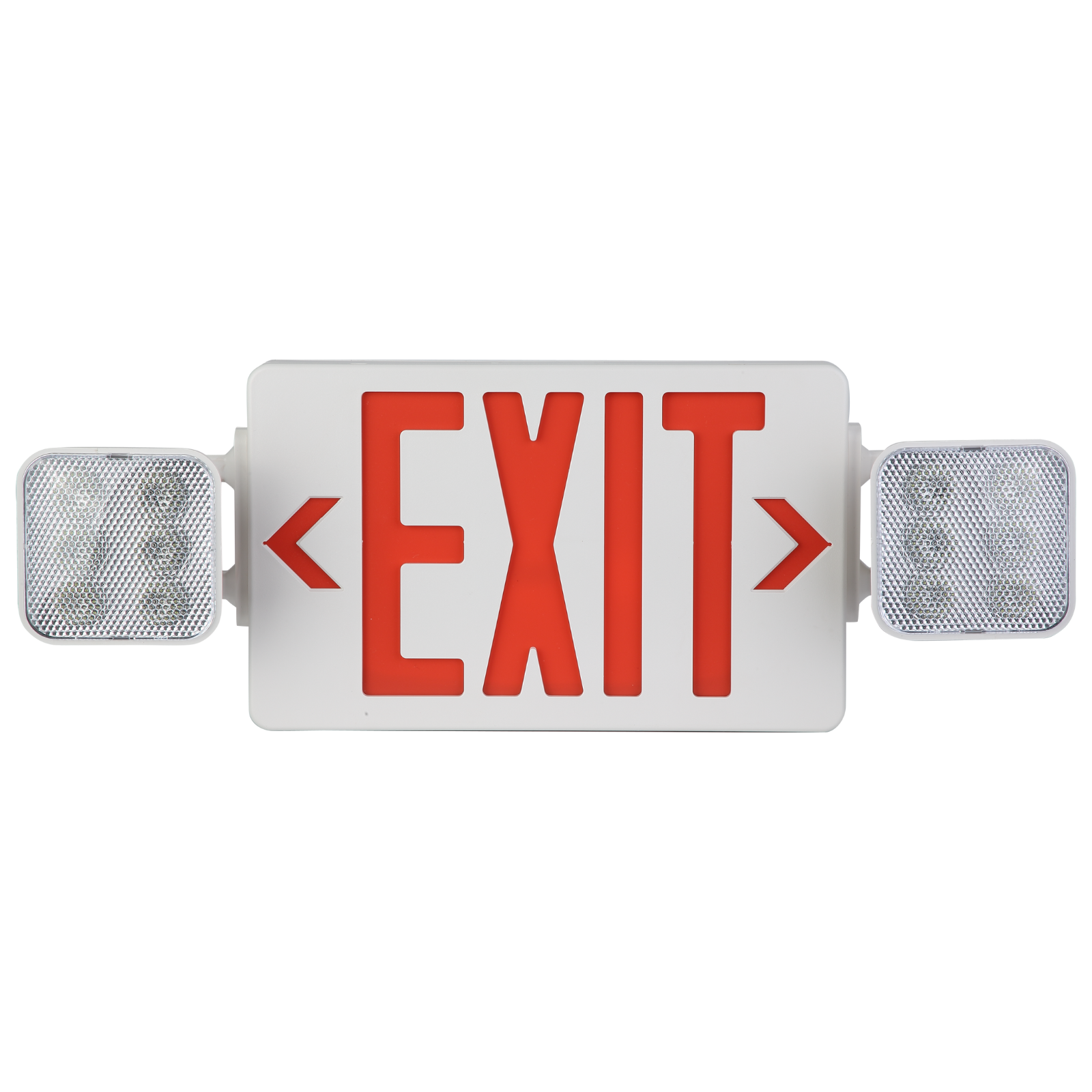 LED Combo Emergency Exit Light with Two Fully Adjustable Lamp Heads, R ...