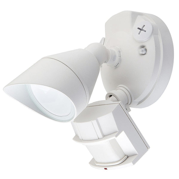 1 Head LED Security Light - W/Photocell & Motion Sensor - White - 12W - 1064 Lumens - 5000K